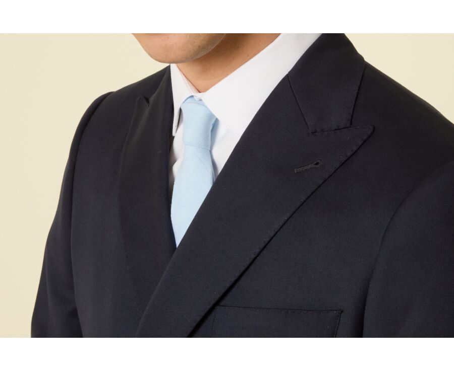 Light Blue Chambray Cotton and Linen Tie