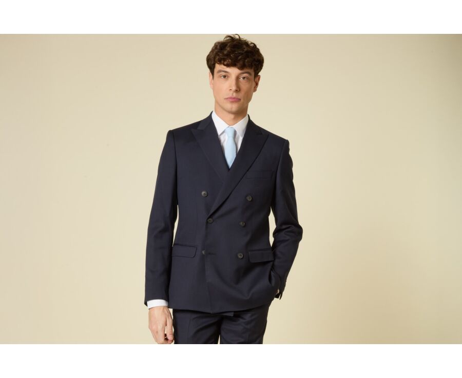 Light Blue Chambray Cotton and Linen Tie