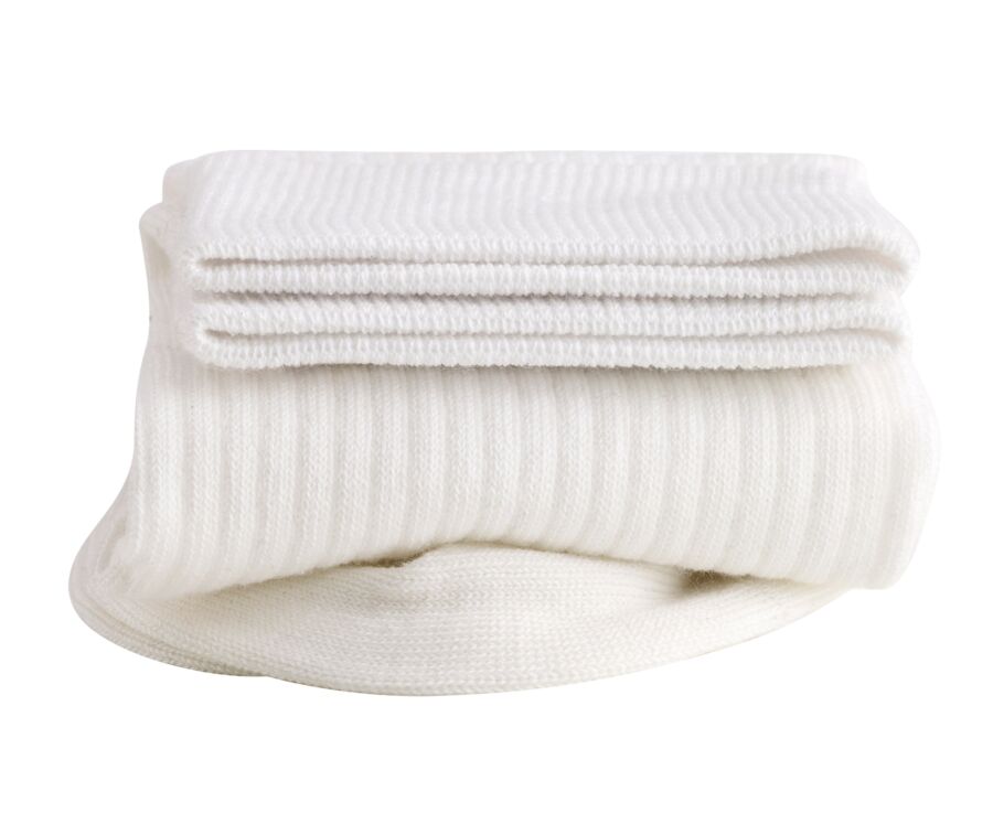 Ribbed cotton socks - Ecru