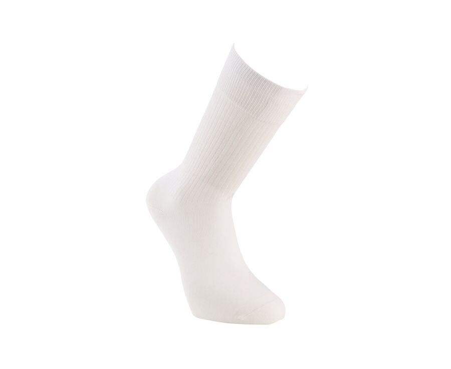 Ribbed cotton socks - Ecru