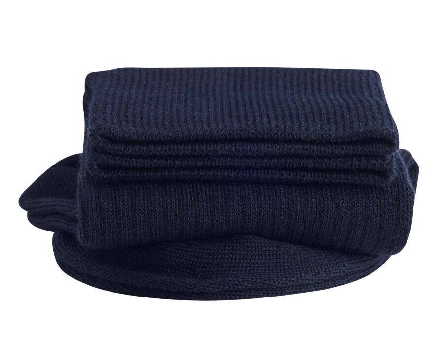 Ribbed cotton socks - Navy