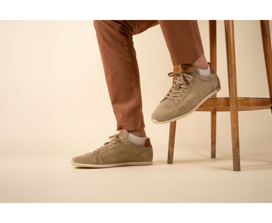 Men’s sneakers - Beige Suede - TARILTA
