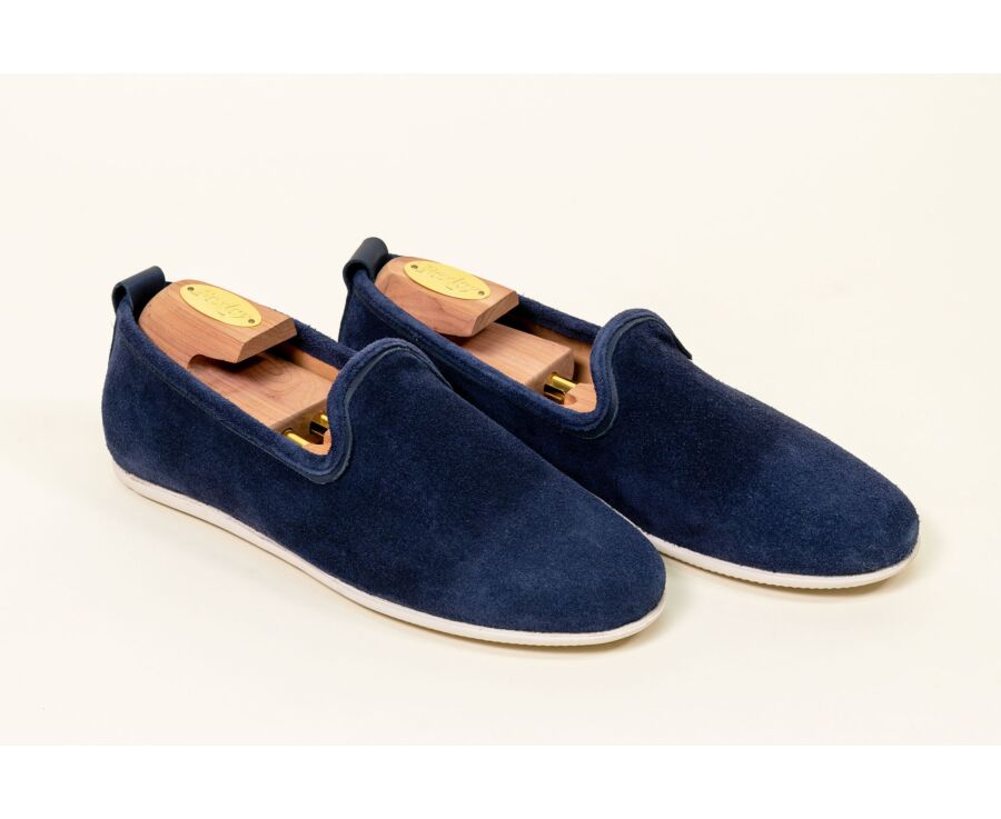 Navy suede slipper - BAMBRA