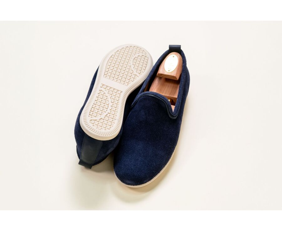 Navy suede slipper - BAMBRA