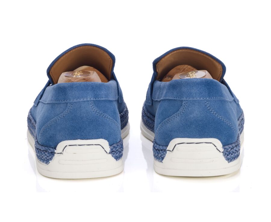Men’s Blue Suede Loafers - MUNTIRI