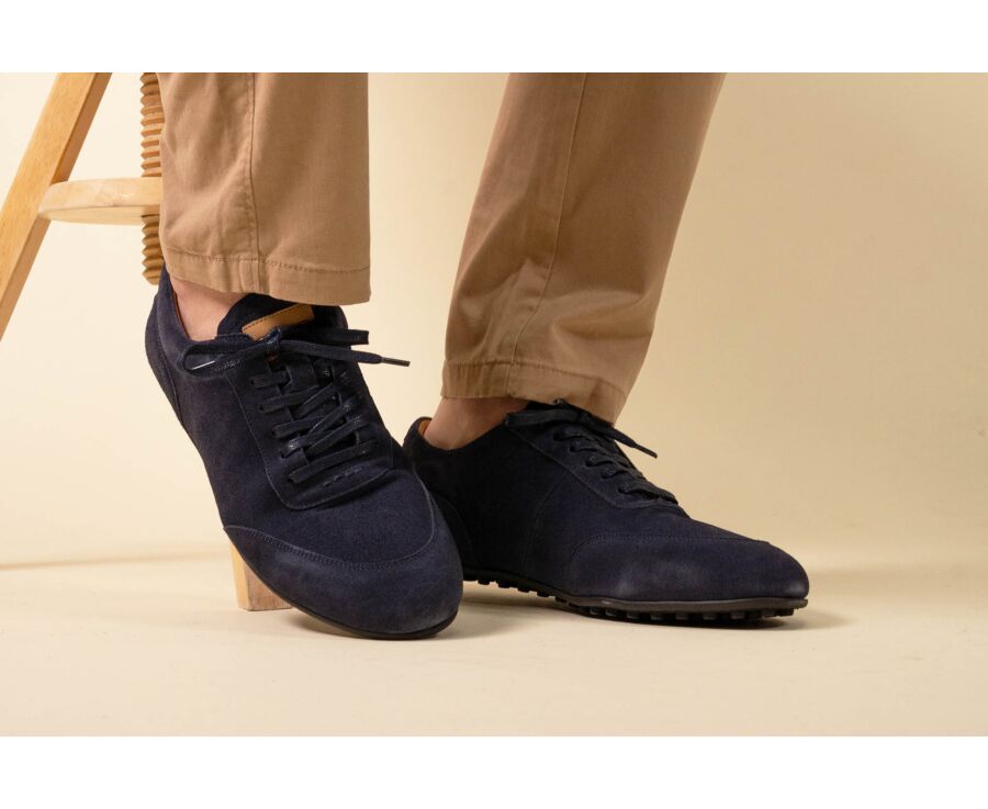 Navy Suede Oxford Sneaker - KIATA