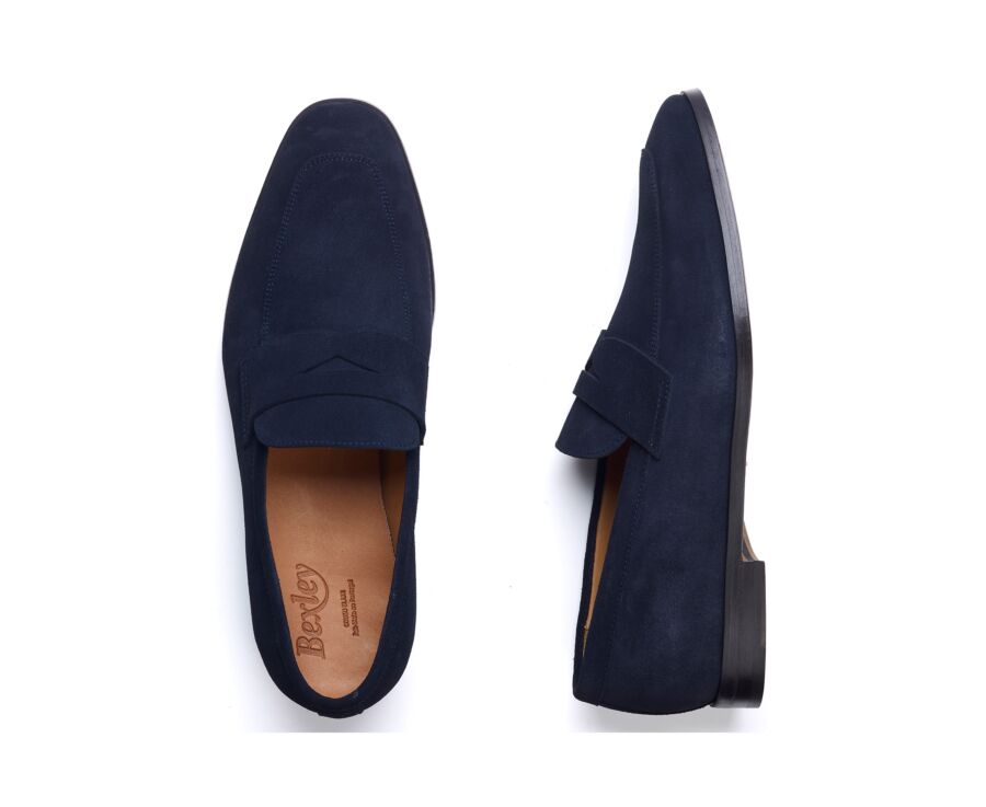 Men’s Loafer - Navy Suede - CANNERO