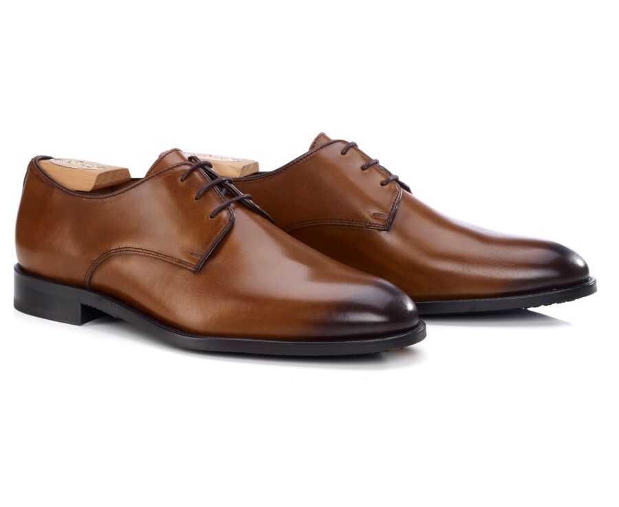 Patina Chestnut Leather - Derby Shoes - MARKFORD