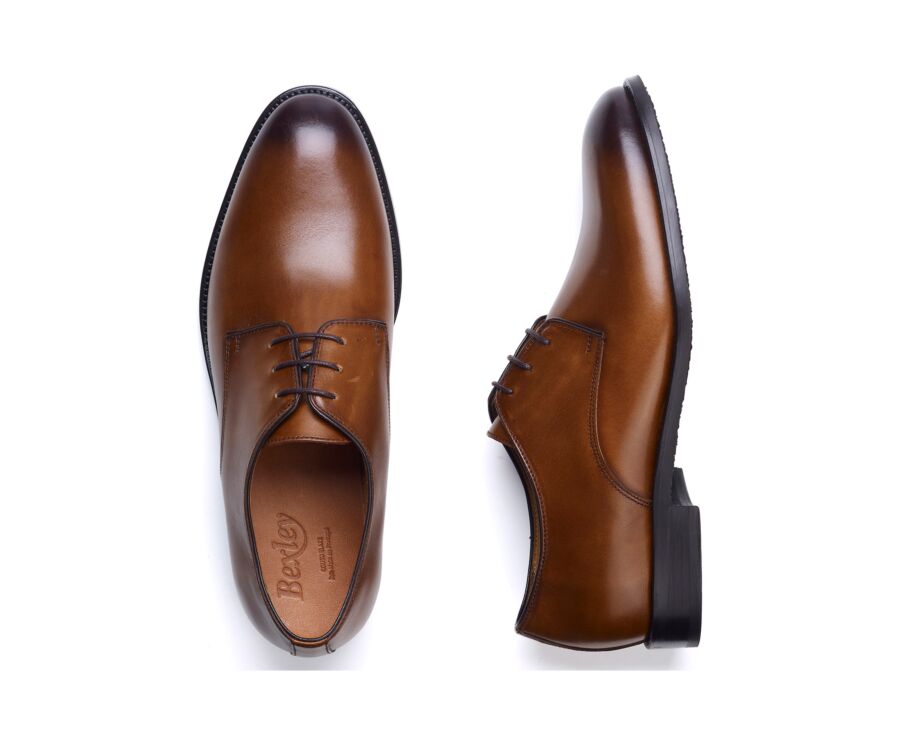 Patina Chestnut Leather - Derby Shoes - MARKFORD
