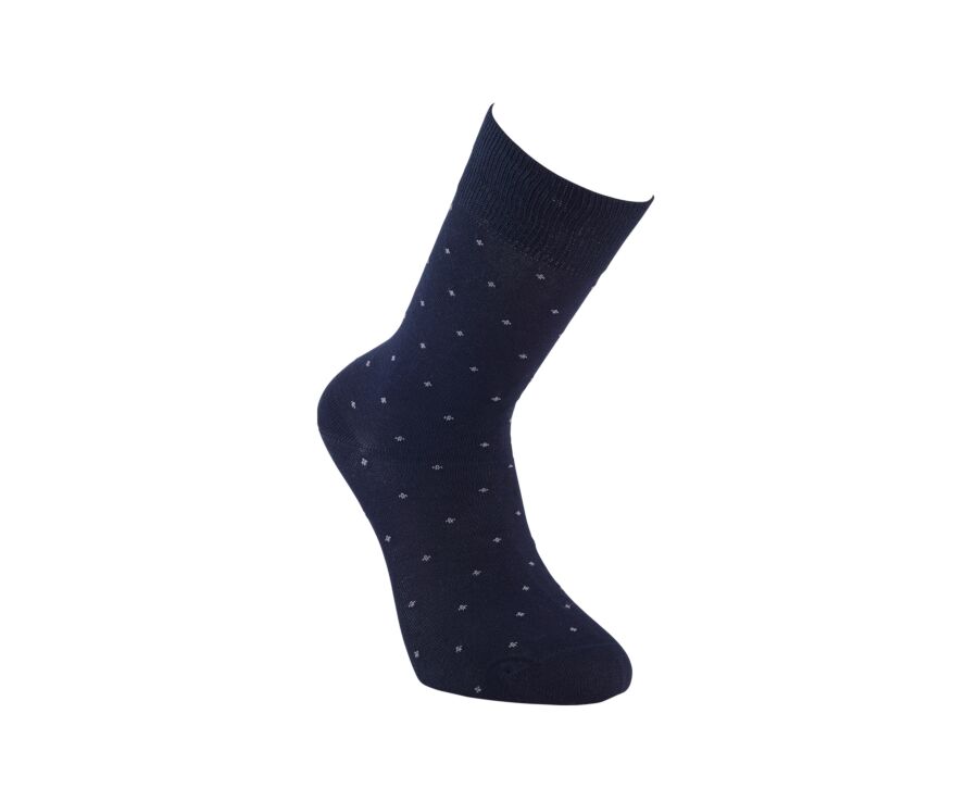 Patterned cotton socks - Navy and grey