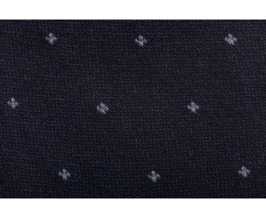 Patterned cotton socks - Navy and grey