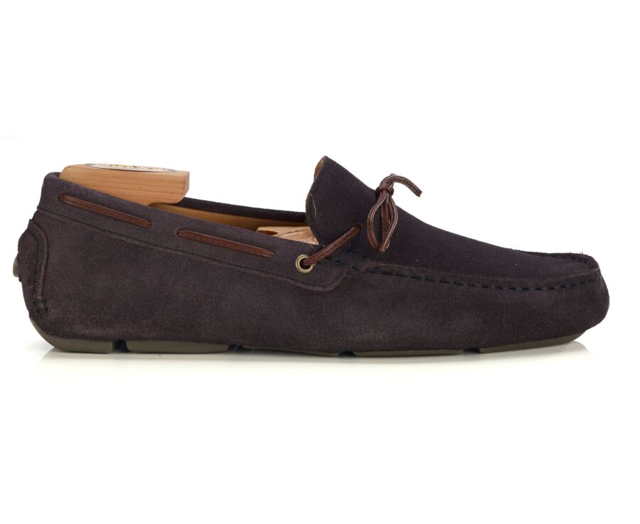 Men’s Charcoal Suede Loafers - FLAGAMI II