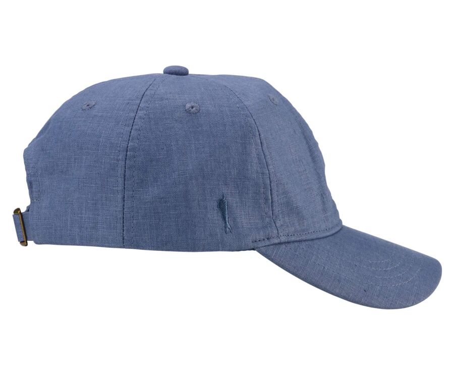 Men's Steel Blue Linen baseball cap - BRADWELL II
