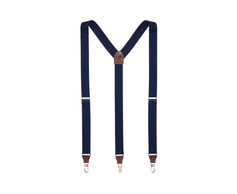 Navy Braces with Chestnut Details