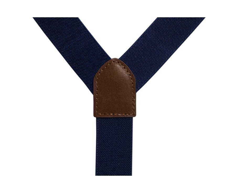 Navy Braces with Chestnut Details