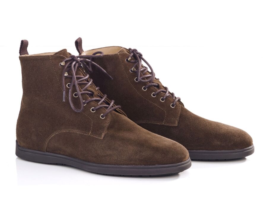 Men's urban casual chocolate suede boot - HIALEAH