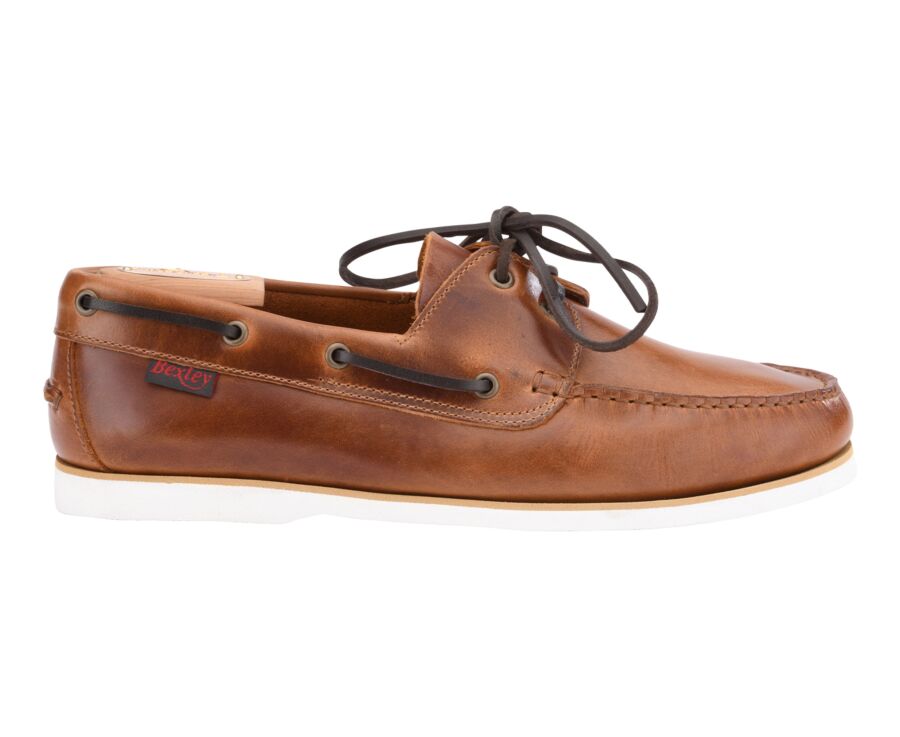 Brown Cognac Leather Boat Shoes Trawler Bexley