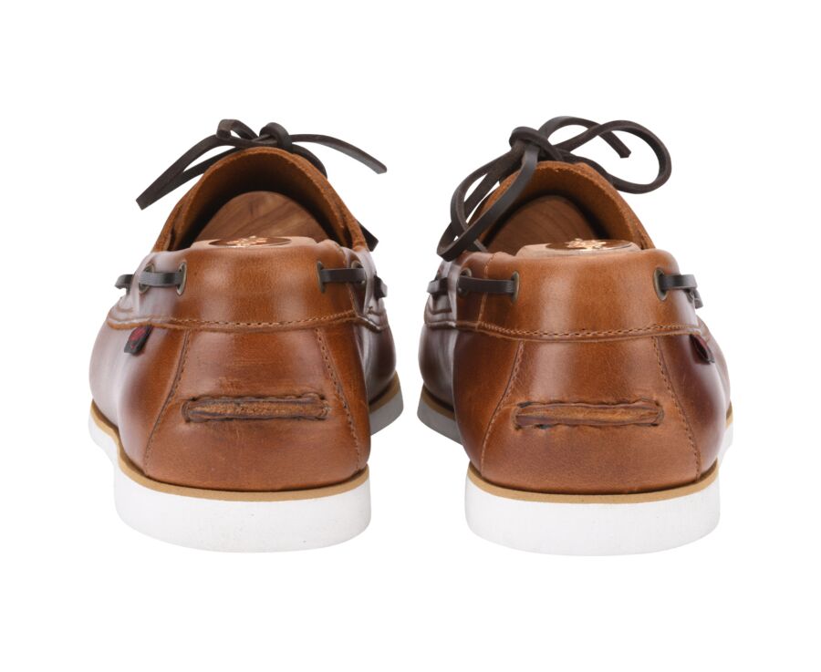 Brown Cognac Leather Boat Shoes Trawler Bexley