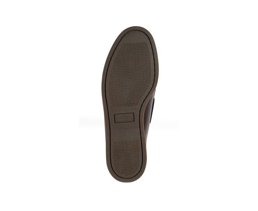 Dark Chestnut Leather Boat Shoes - TRAWLER