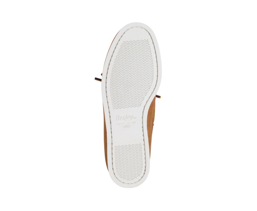 Men’s Camel Nubuck Boat Shoes - TRAWLER