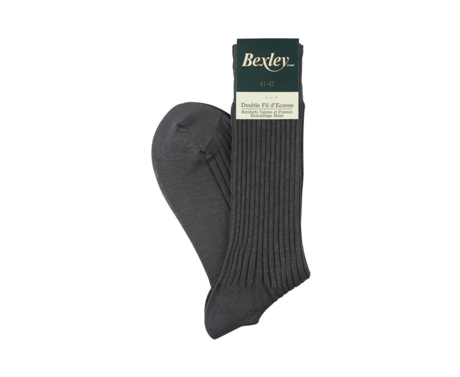 Men's Anthracite Cotton Dress Socks