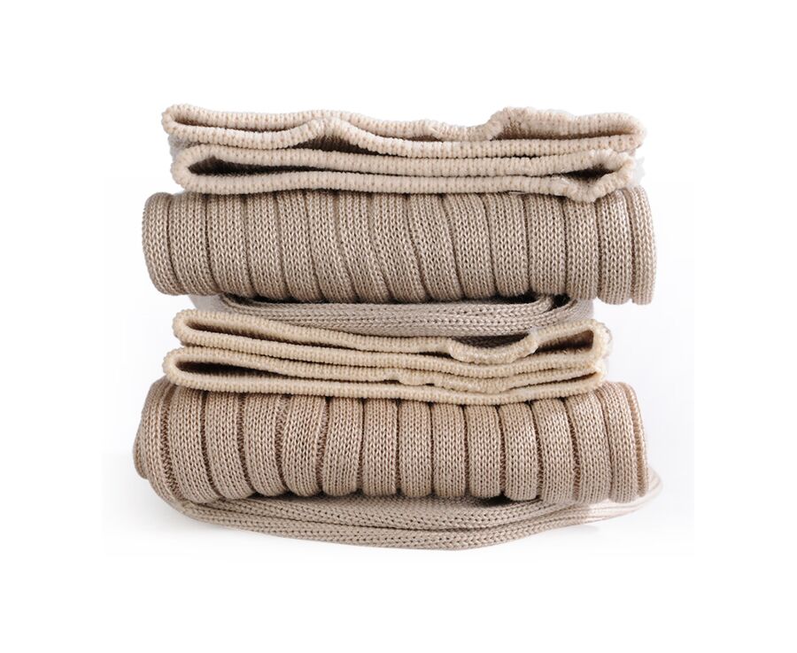 Men's Beige Cotton Dress Socks