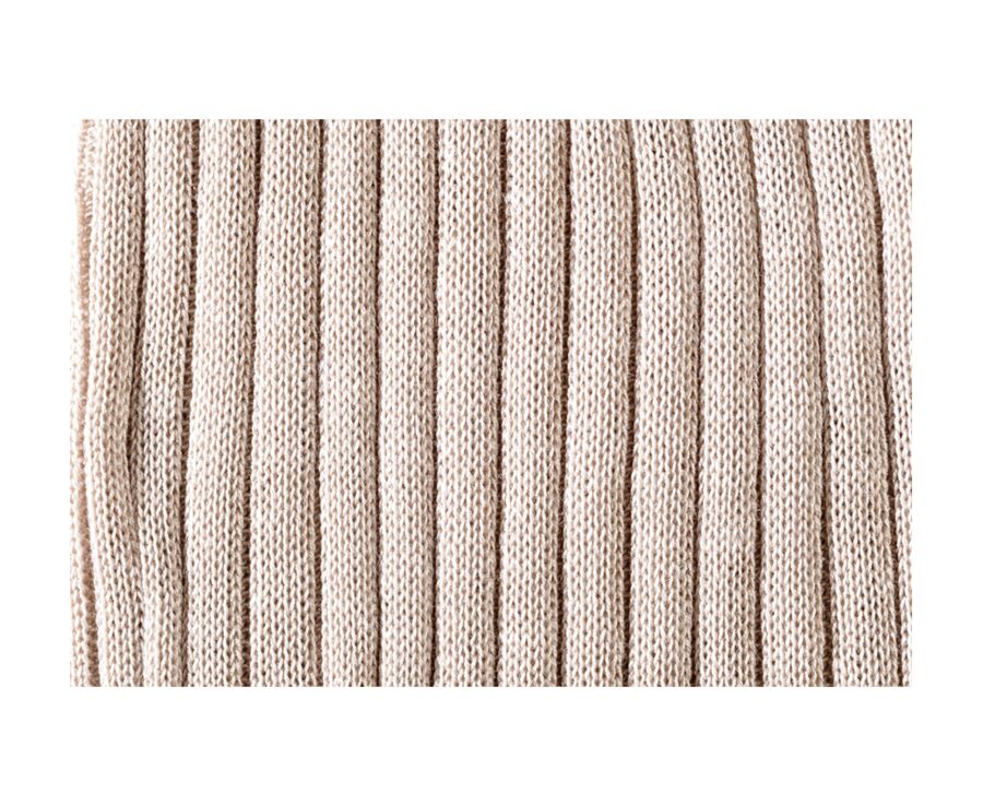 Men's Beige Cotton Dress Socks