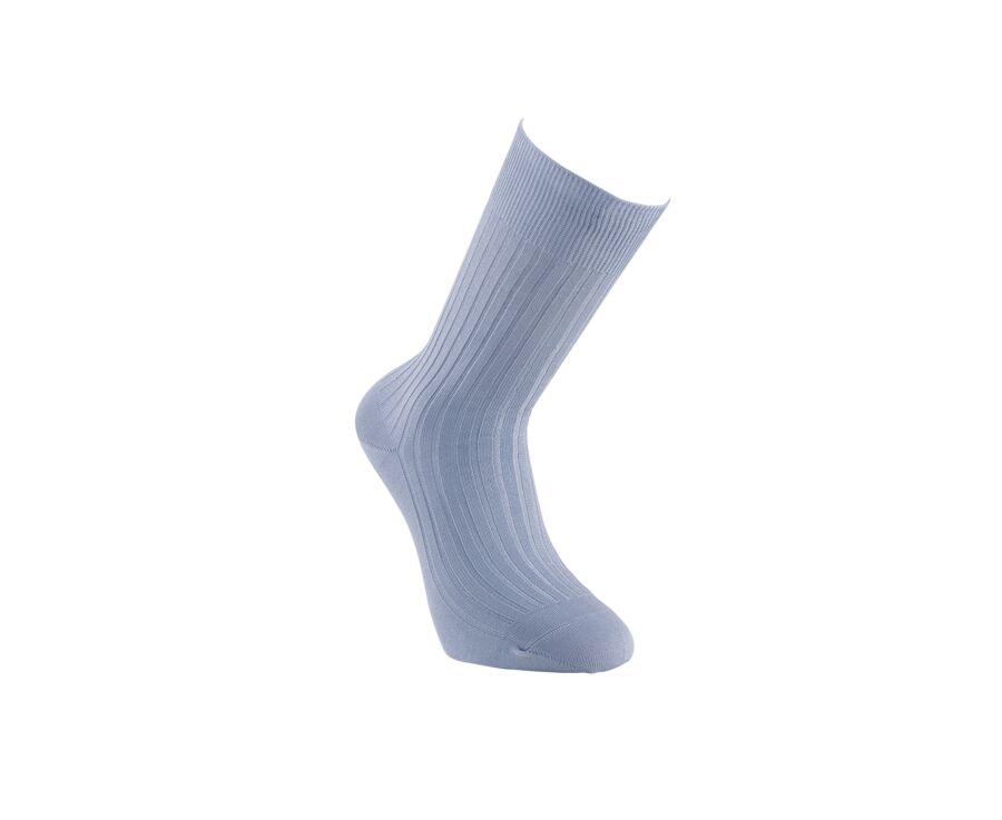 Men's Light Blue Cotton Socks