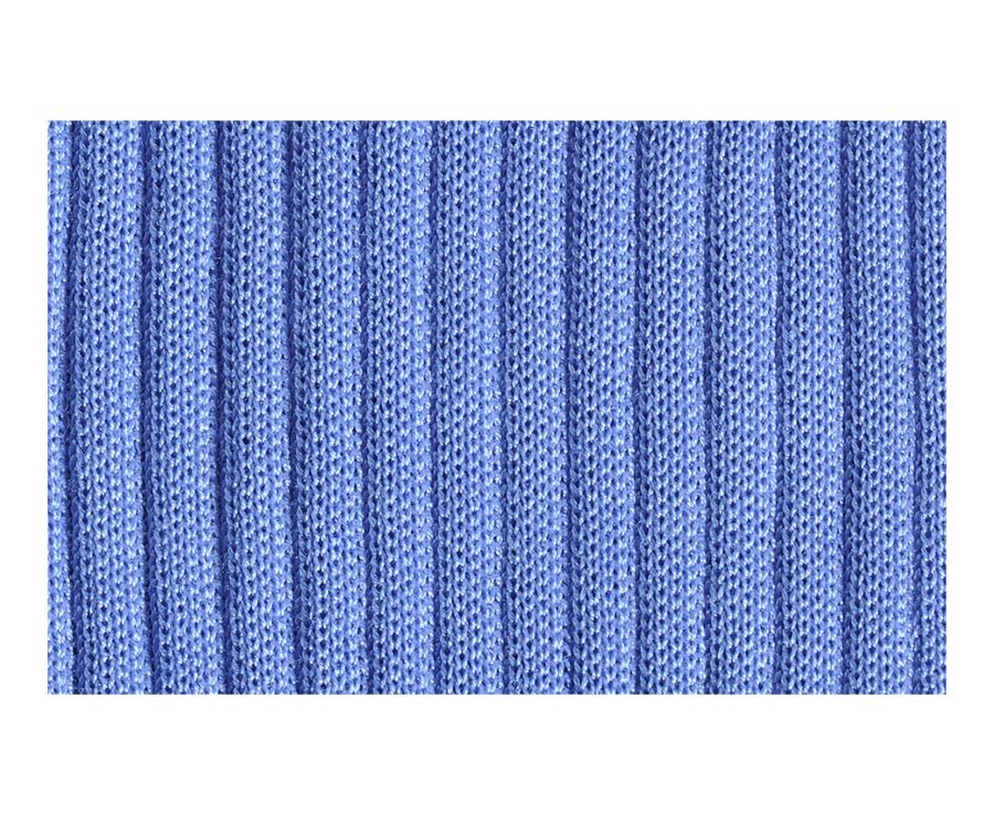 Men's Middle Blue Cotton Dress Socks