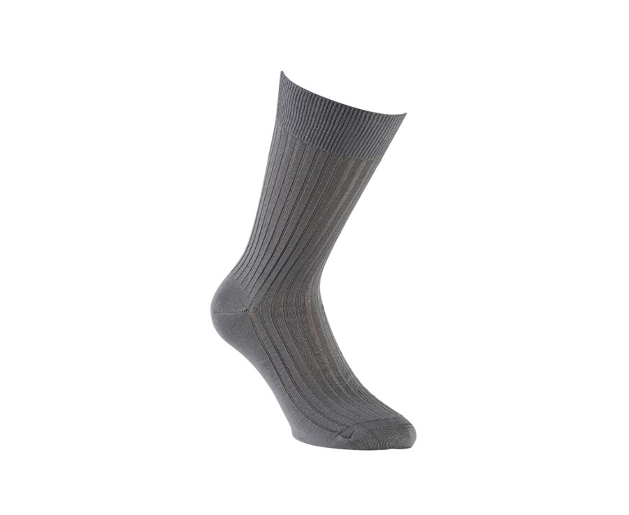 Men's Grey Cotton Dress Socks