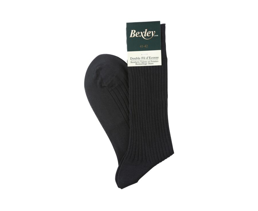 Men's Navy Cotton Dress Socks