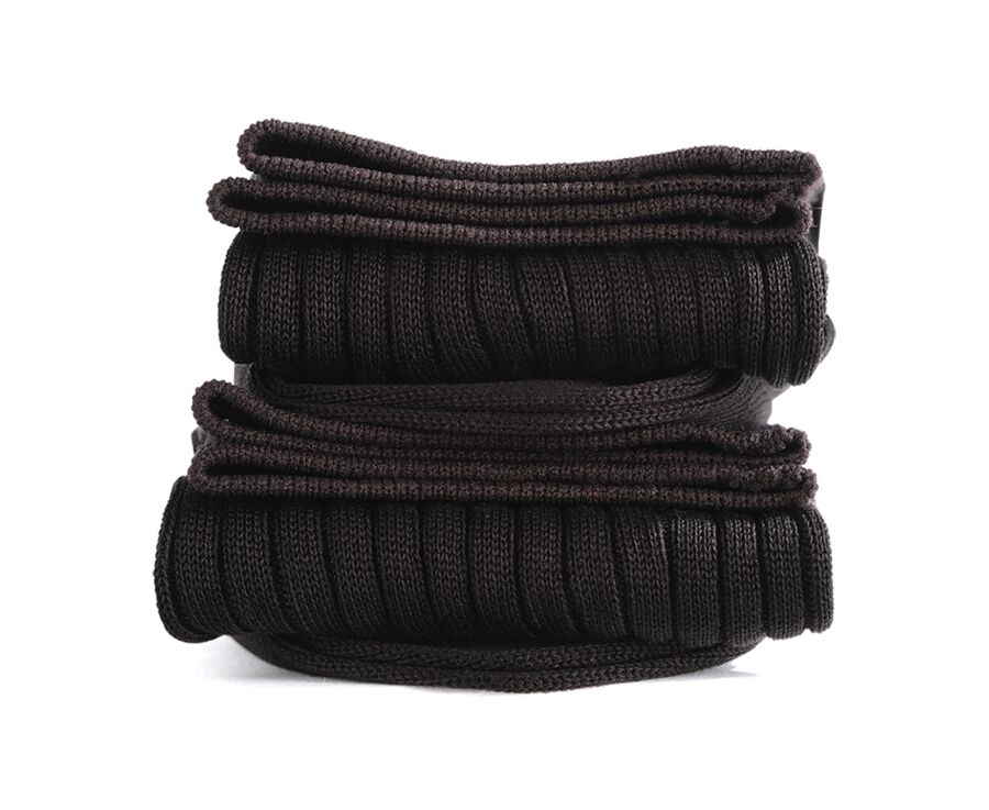 Men's Brown Cotton Dress Socks
