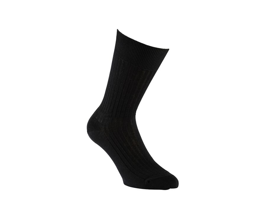 Men's Black Cotton Dress Socks