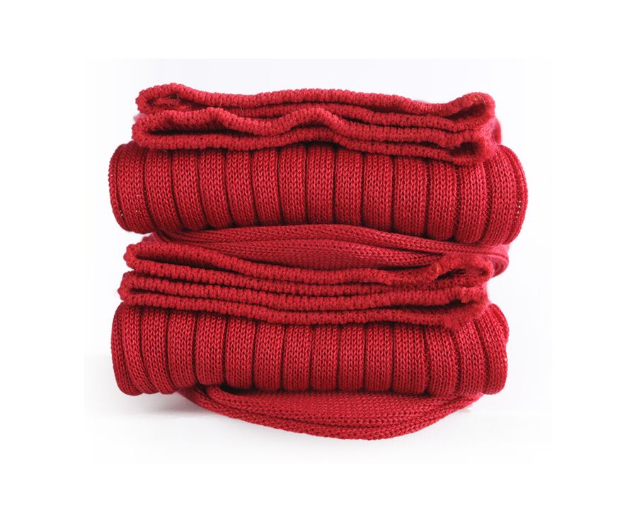 Men's Red Cotton Dress Socks