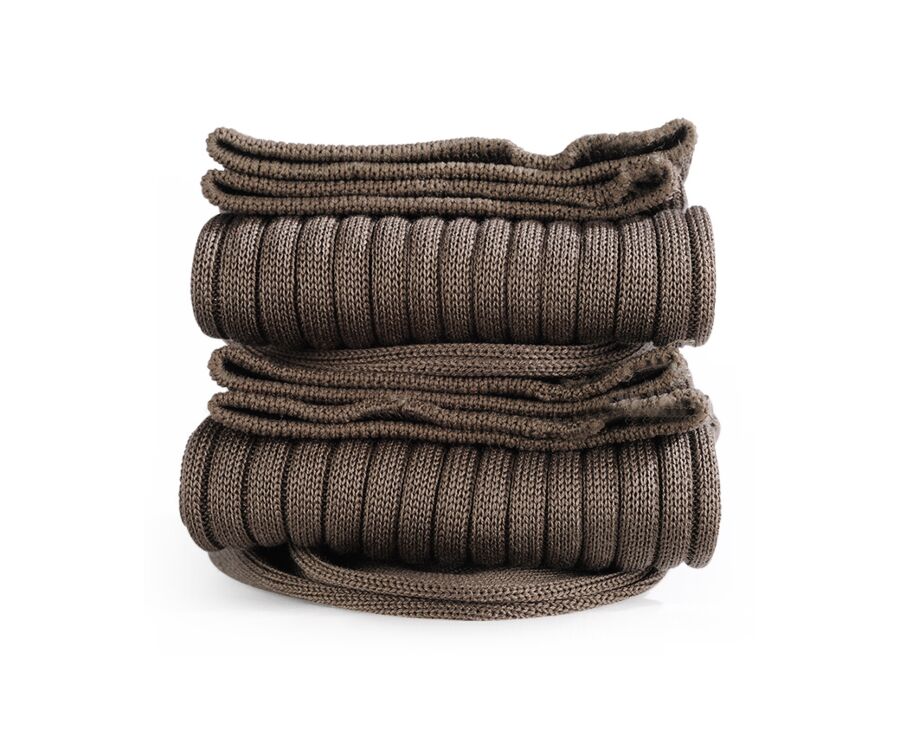 Men's Taupe Cotton Dress Socks