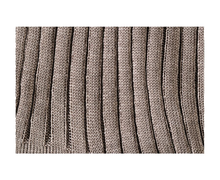 Men's Taupe Cotton Dress Socks