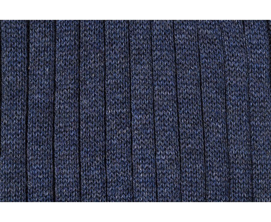 Men's Blue Melange Mercerised Cotton Socks