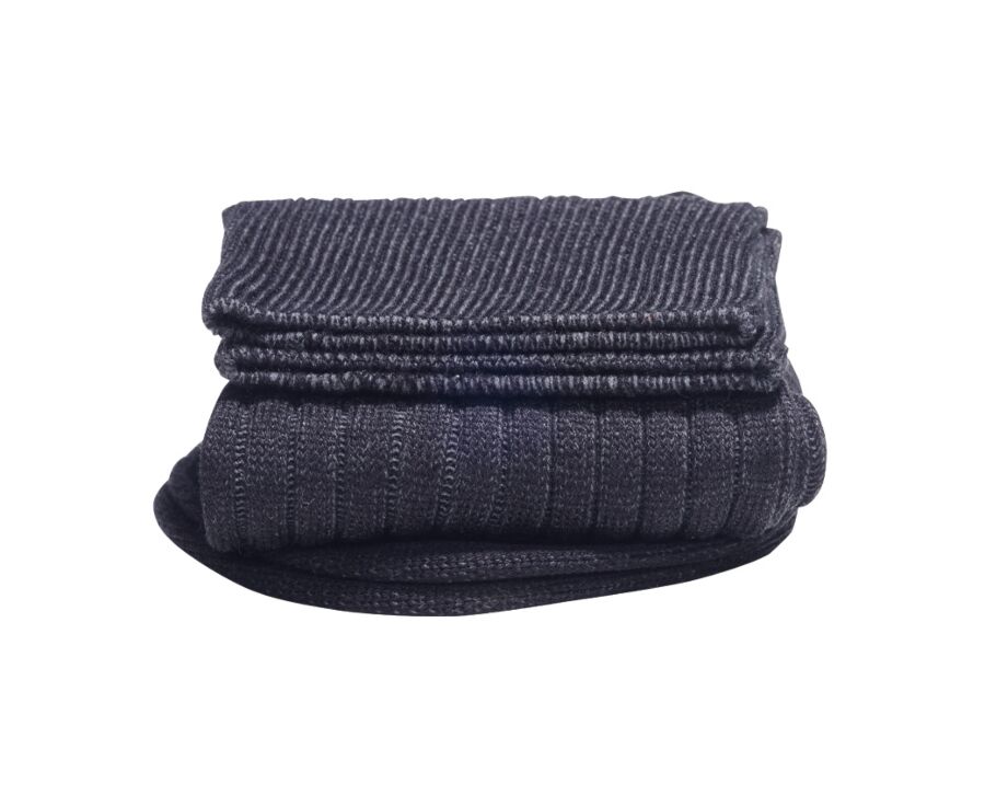 Men's Black & Grey Mercerised Cotton Socks