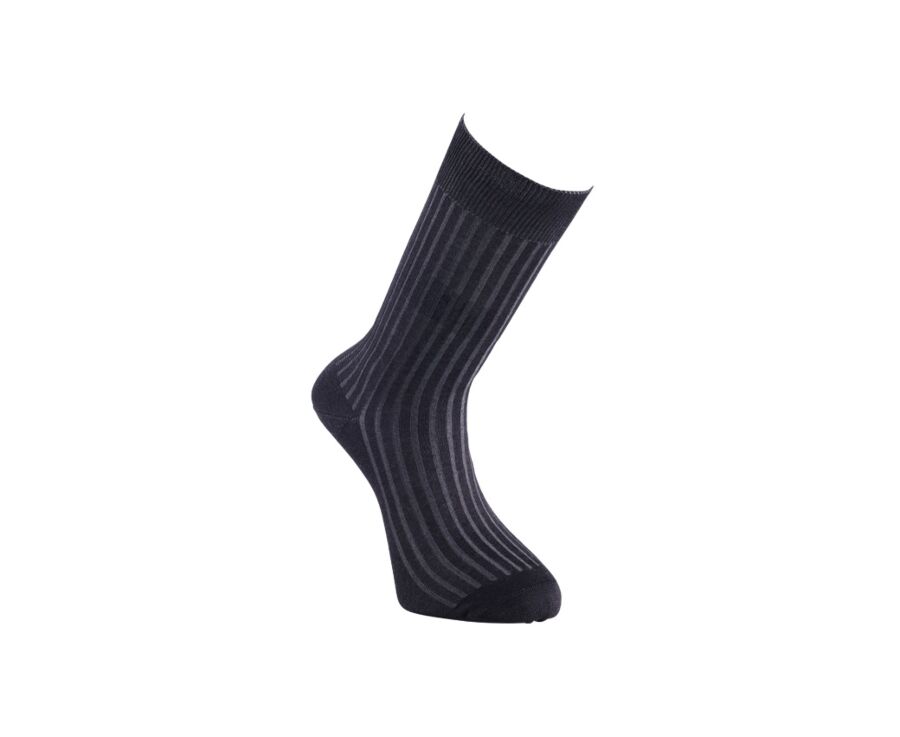 Men's Black & Grey Mercerised Cotton Socks