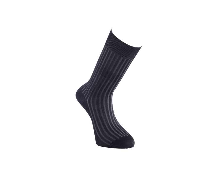 Men's Black & Grey Mercerised Cotton Socks