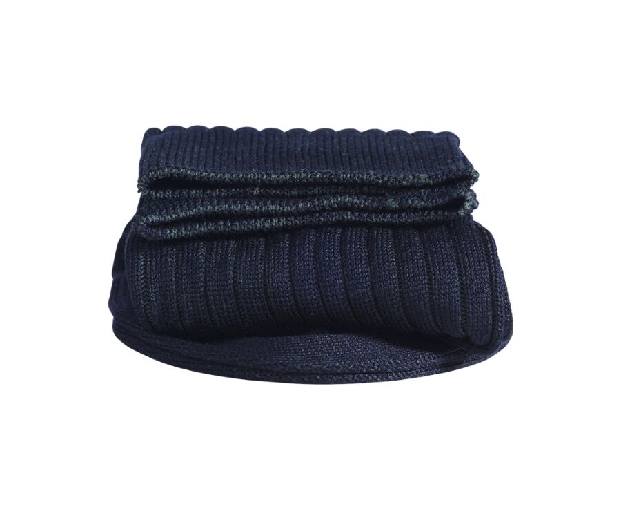 Men's Navy & green Mercerised Cotton Socks