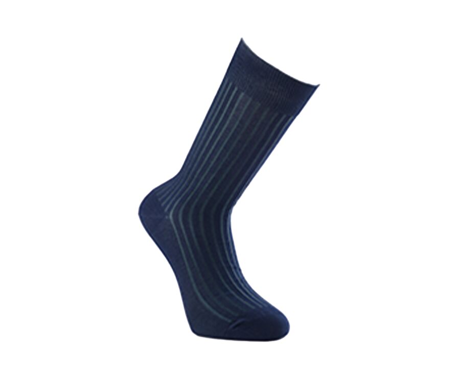 Men's Navy & green Mercerised Cotton Socks