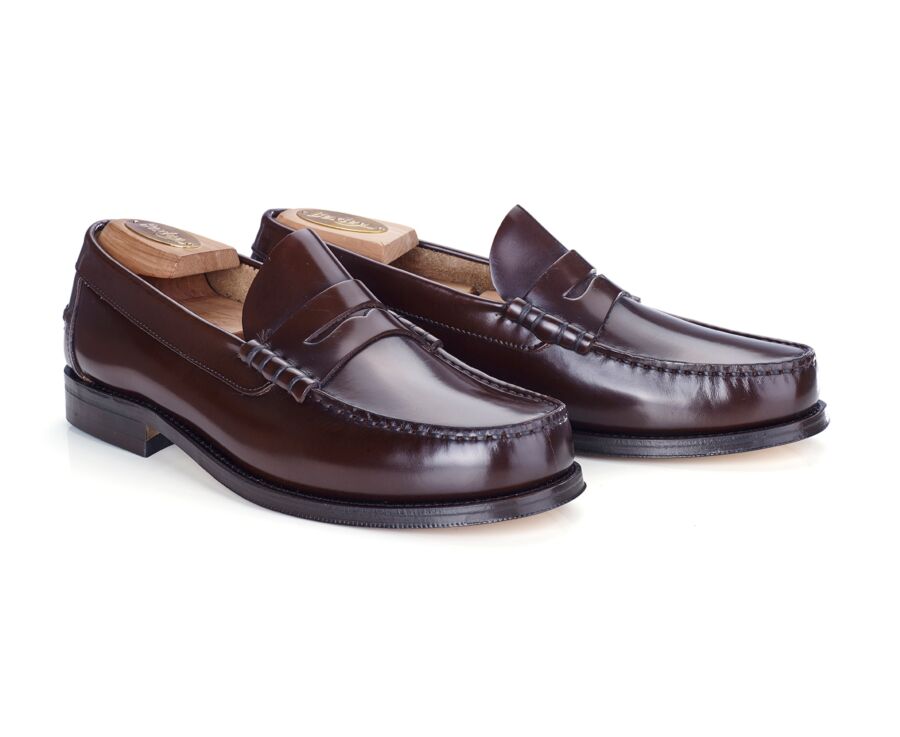 Chocolate Men's penny loafers - YALE