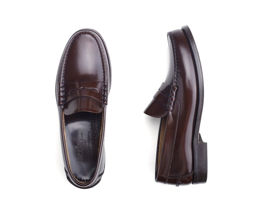 Chocolate Men's penny loafers - YALE