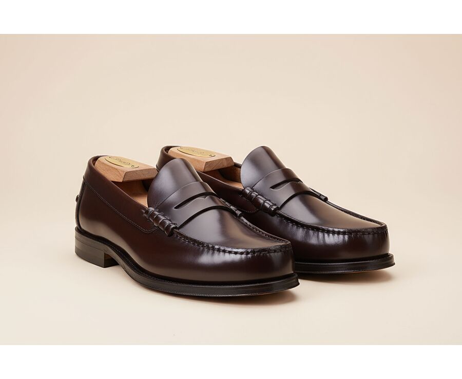 Chocolate Men's penny loafers - YALE