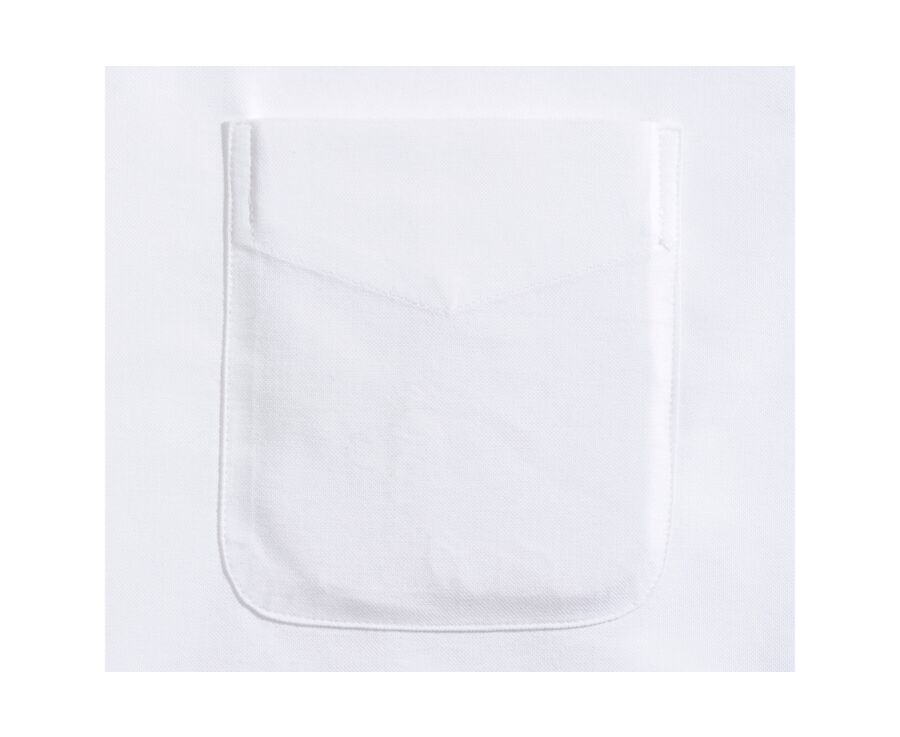 White Oxford shirt with Chest pocket - American Collar - HAROLD