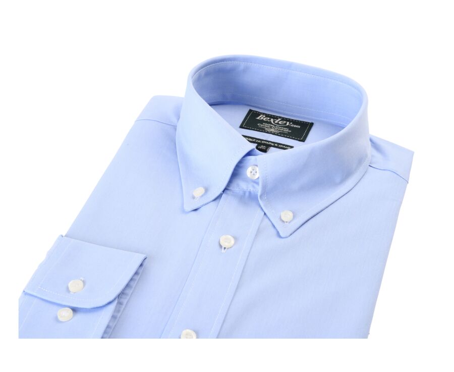 Blue Oxford shirt with Chest pocket - American Collar - HAROLD