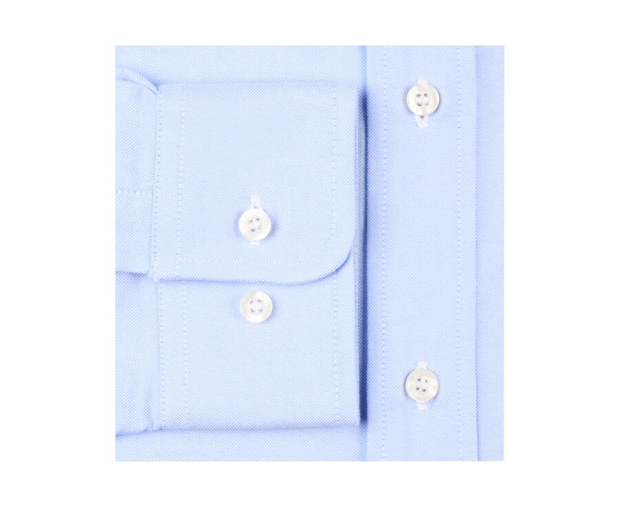 Blue Oxford shirt with Chest pocket - American Collar - HAROLD