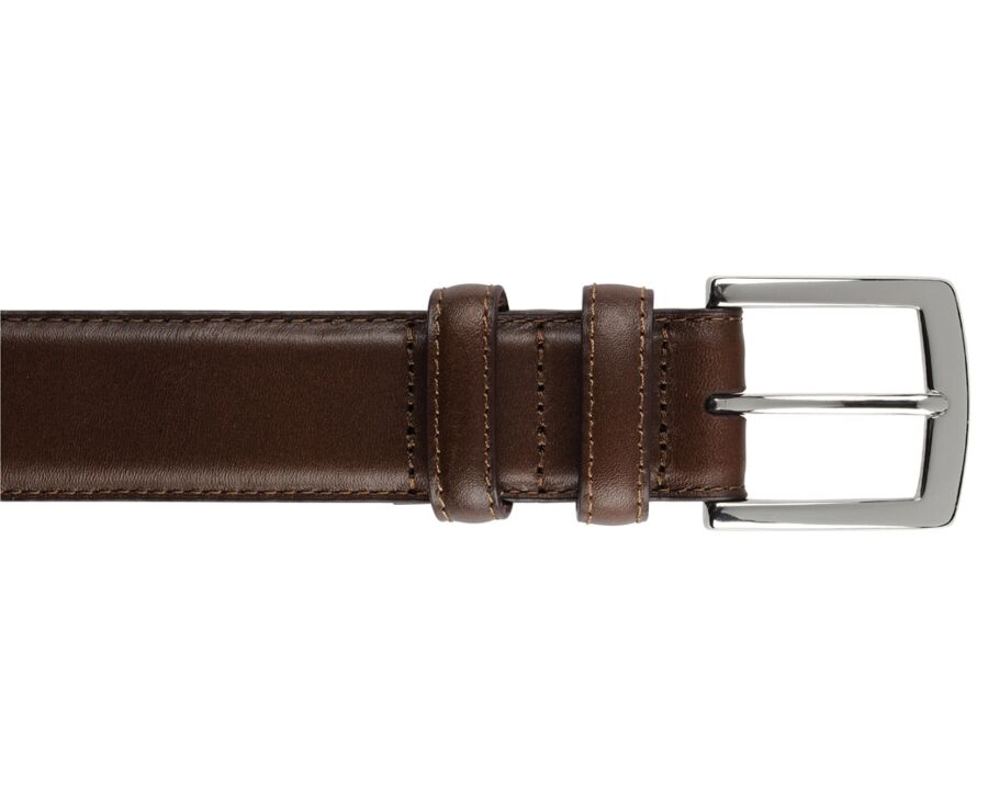Chestnut Luxury Belt for men - WESTGATE SILVER