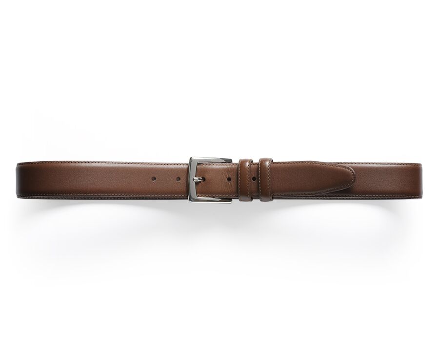 Chestnut Luxury Belt for men - WESTGATE SILVER
